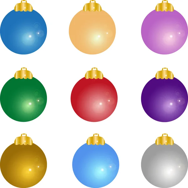 Vector set of Christmas balls — Stock Vector