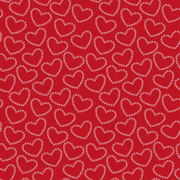 Vector seamless pattern of hearts — Stock Vector