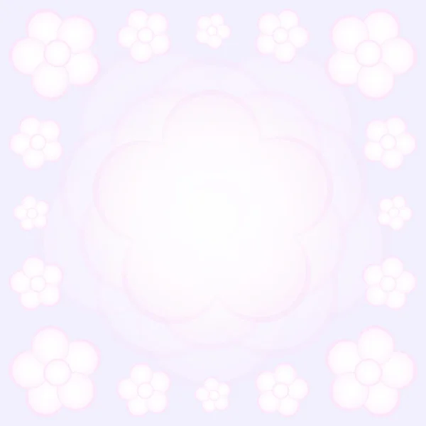 Vector frame with flowers in pastel colors — Stock Vector
