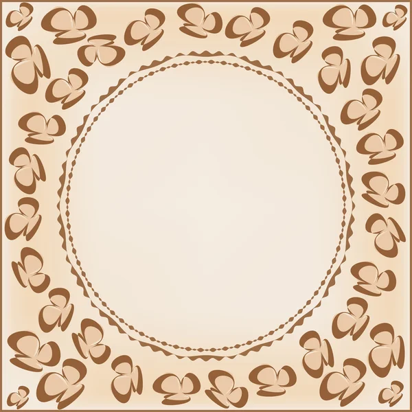 Vector abstract frame in beige en bruin tinten — Stockvector