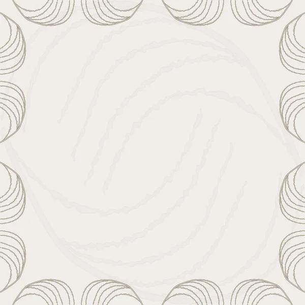 Marco vectorial de espiguillas sobre fondo beige — Archivo Imágenes Vectoriales