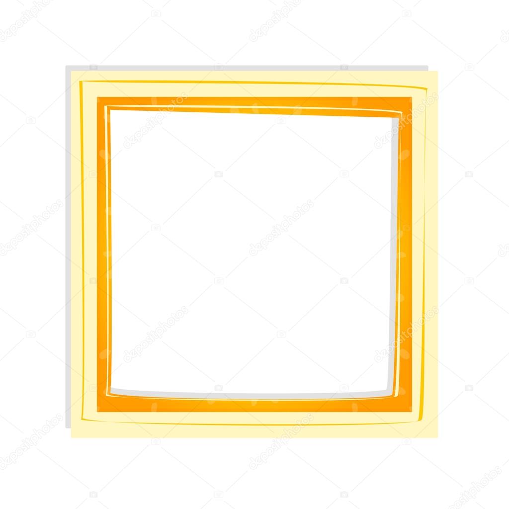 Vector bright photo frame in yellow and orange tones