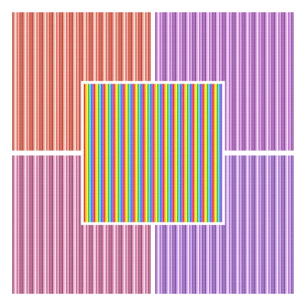Vector set of seamless textures of stripes — Stock Vector