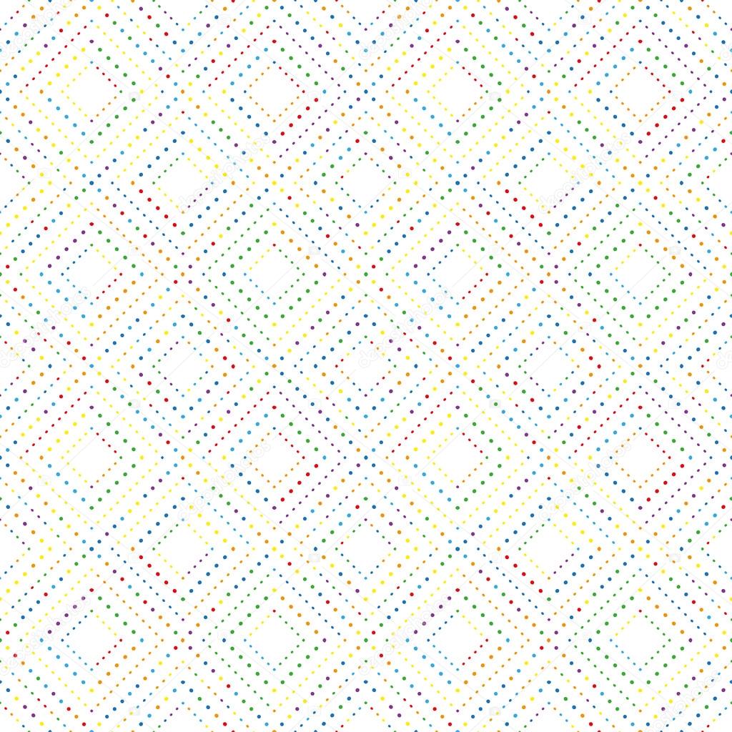 Dotty varicoloured seamless pattern on a white background. Vector eps 10.