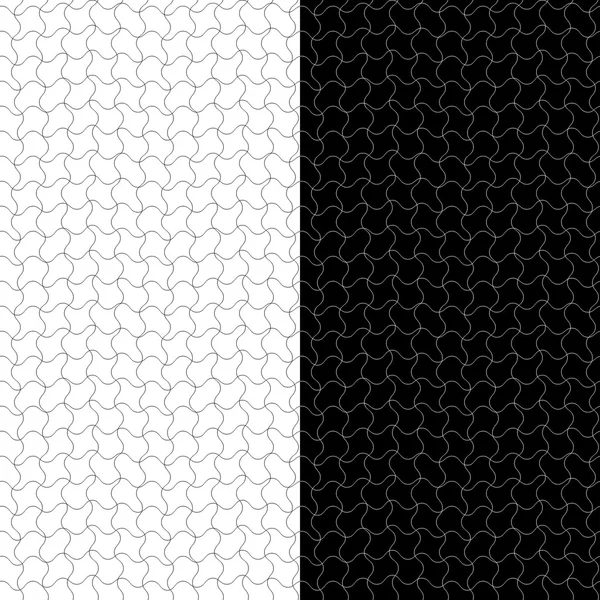 Ensemble de motifs abstraits sans couture en noir et blanc. Vecteur eps 10 . — Image vectorielle