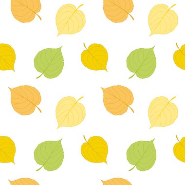 Dikişsiz desen düşen sonbahar yaprakları. vektör eps 10.