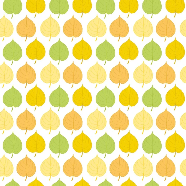 Light seamless pattern of autumn leaves of linden. Vector eps 10. — Stock Vector