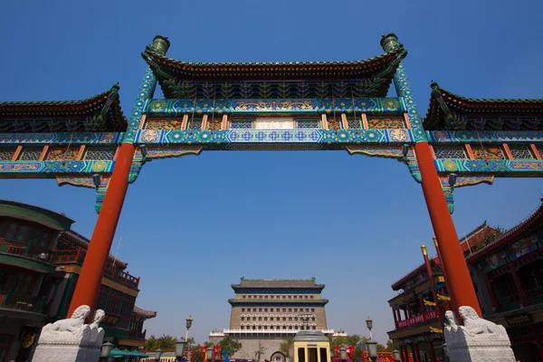 Beijing Dashanlan archway and Zhengyang — Stock Photo, Image