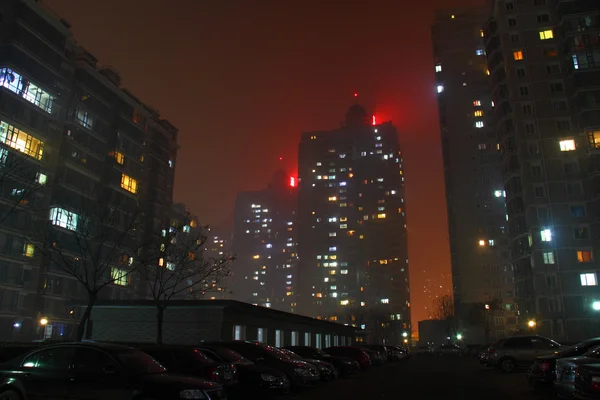 Pekińskiej dzielnicy noc — Zdjęcie stockowe