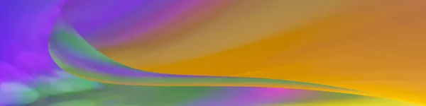 Multicolored green purple and gold wave abstract web banner widt Royalty Free Εικόνες Αρχείου