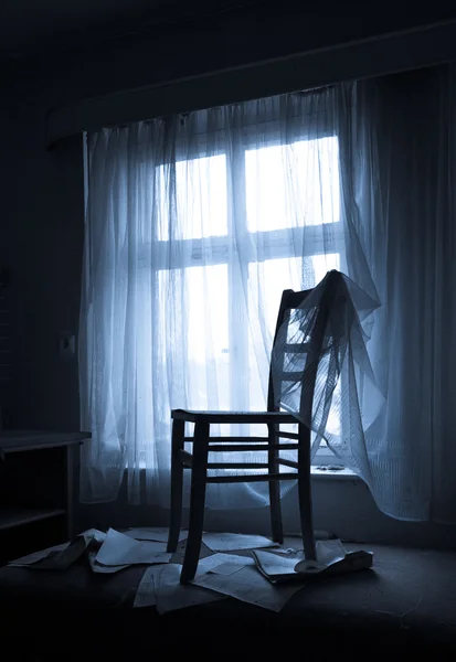 Chair in the moonlight — Stock Photo, Image