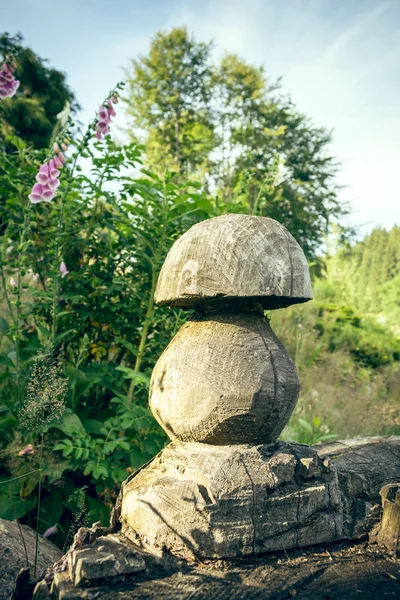 Decoração de cogumelo de madeira — Fotografia de Stock