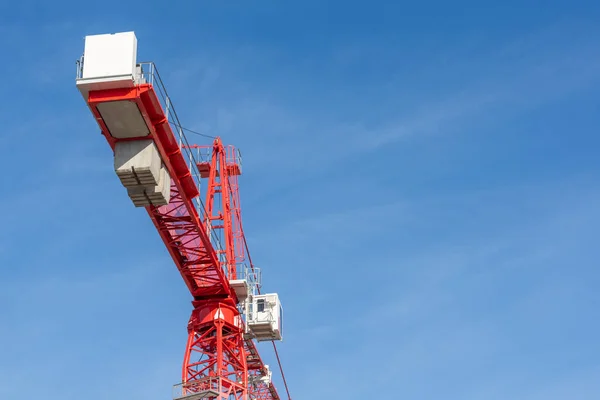 Red Crane View Blue Sky — Stock Photo, Image