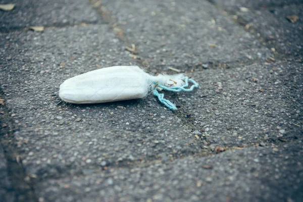 Een Oude Tampon Een Straat Selectieve Focus — Stockfoto