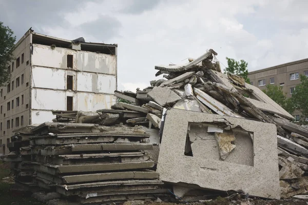 Destroyed Demolished House East Germany — Stock Photo, Image