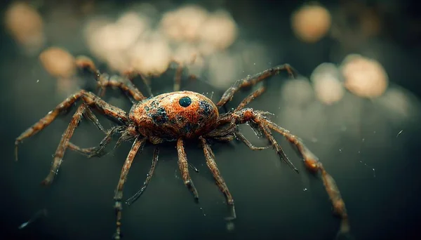 Illustration Disgusting Spider — 图库照片