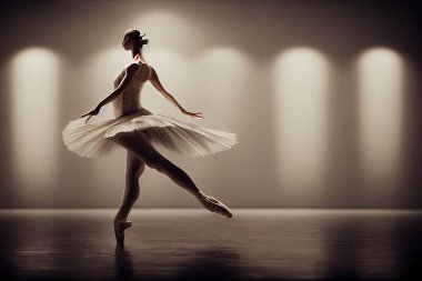 a illustration of a dancing ballerina