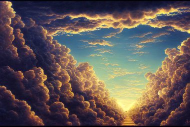 a illustration reception at the gates of heaven
