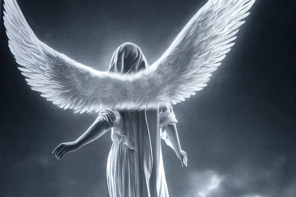 Een Afbeelding Van Een Witte Engel Mist — Stockfoto