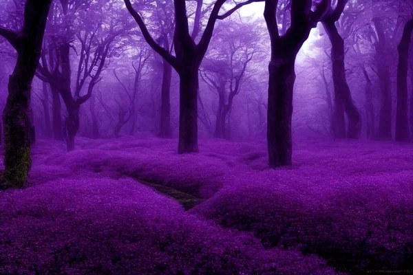 Иллюстрация Темно Фиолетового Леса — стоковое фото