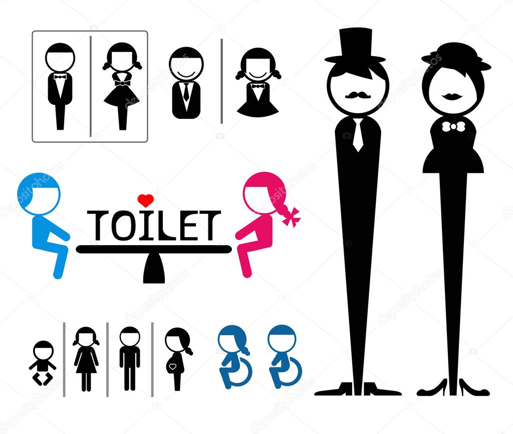 Panneau de toilette Stock Vector by ©chanitar 37601231