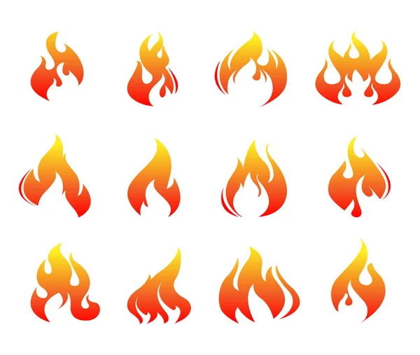 Flammes de feu — Image vectorielle