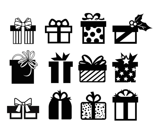 vektör hediye kutusu simge kümesi