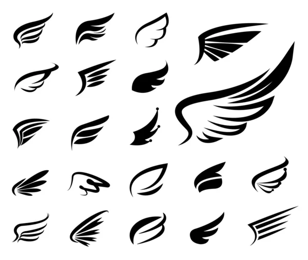 Vleugels vector set — Stockvector