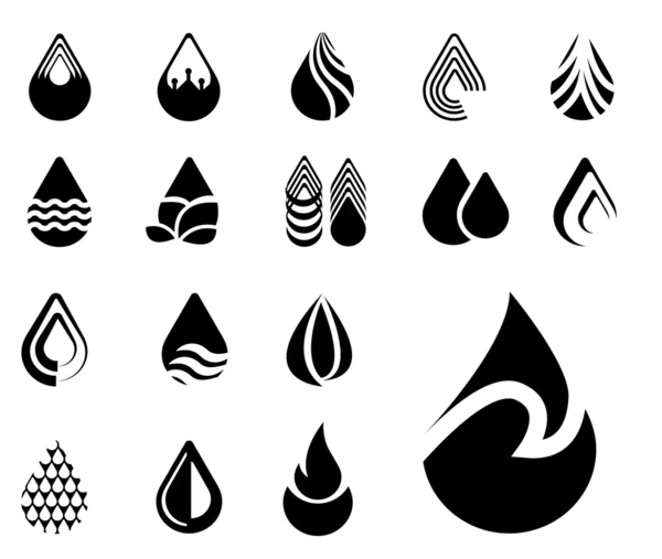 vektör su damlaları Icon set