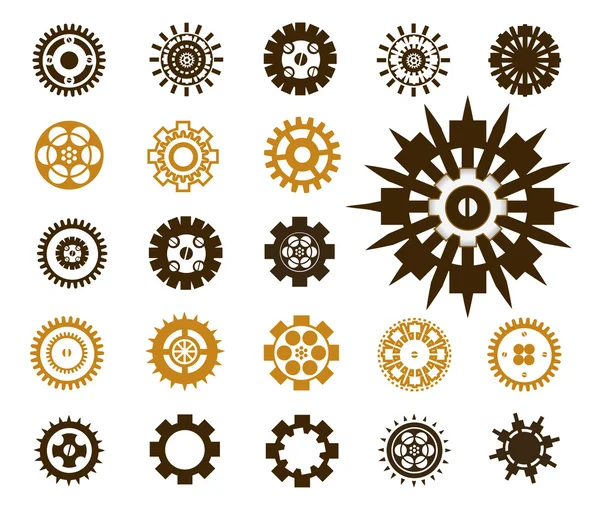 Gear wheels vector set 1. — Stock Vector