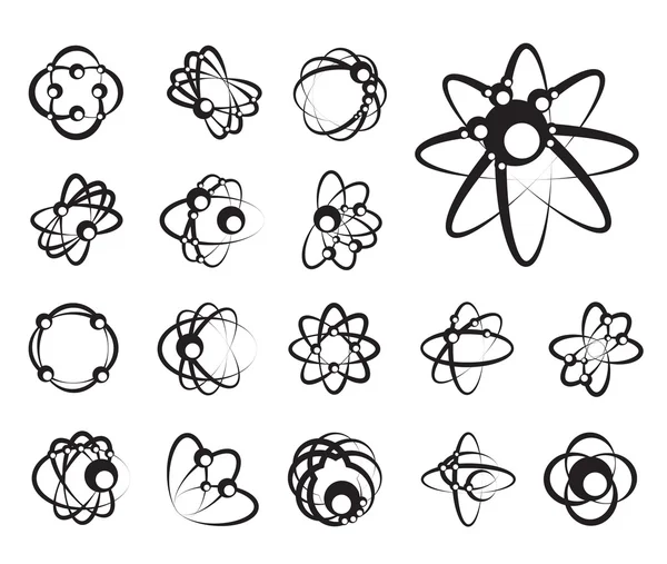 Atom elements set — Stock Vector