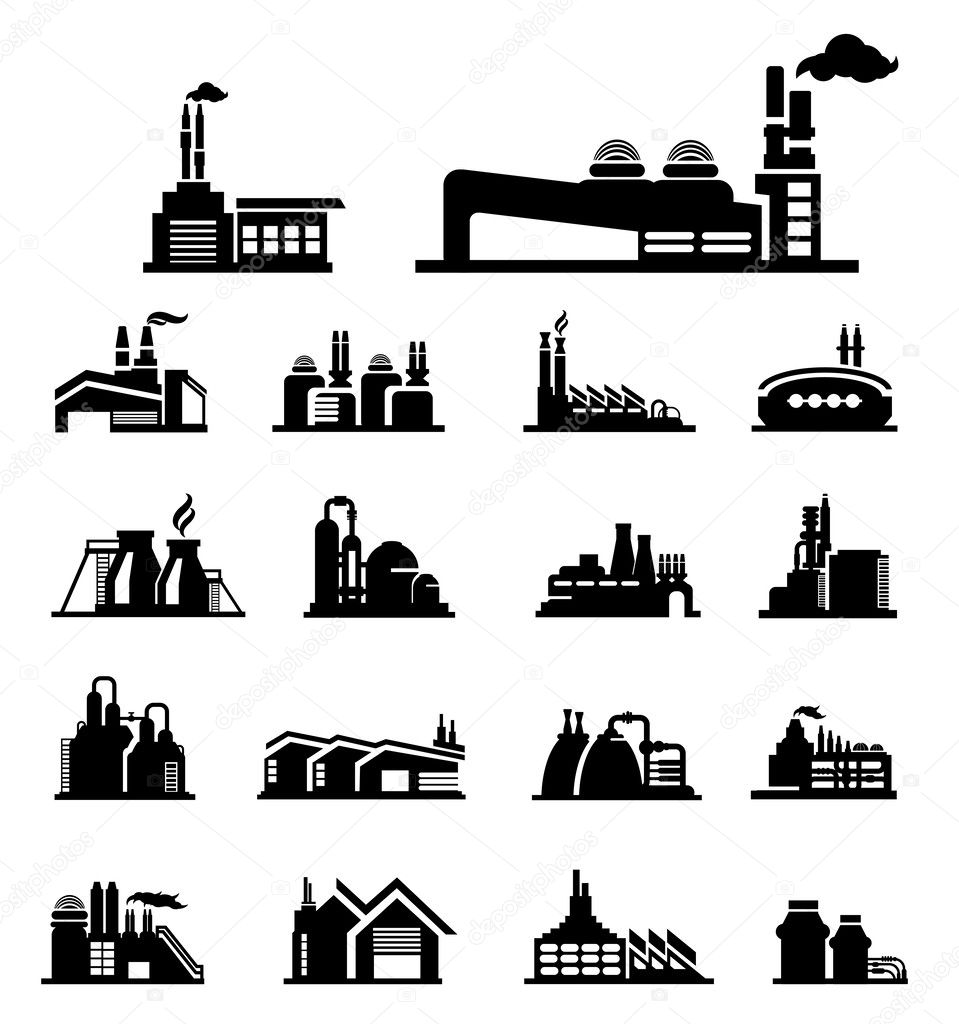 Factory icon vector