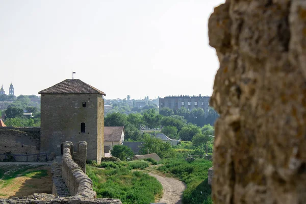 Starověká Pevnost Citadely Vojenská Věž Opevnění Středověká Bezpečnostní Obranná Zeď — Stock fotografie