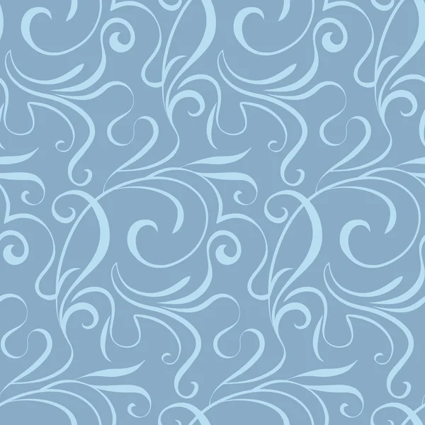 Motif floral sans couture sur fond bleu — Image vectorielle