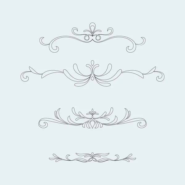 Elementos de diseño caligráfico y decoración de página. Forma del contorno — Vector de stock