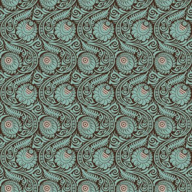 stilize krizantem ile Seamless Modeli