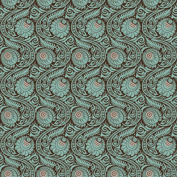 Бесшовный рисунок со стилизованными хризантемами Лицензионные Стоковые Векторы