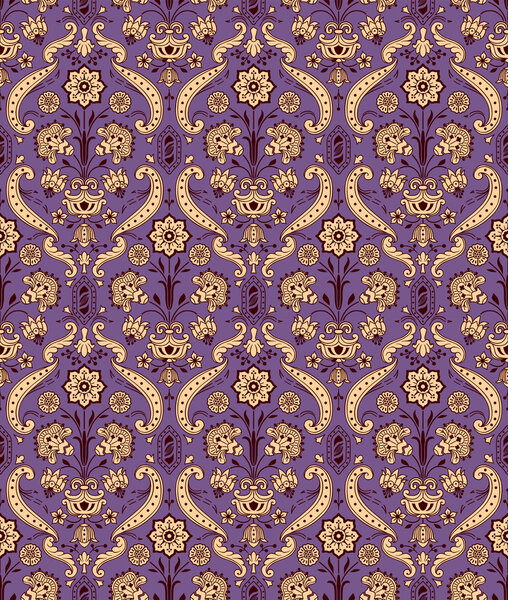 Бесшовный декоративный винтажный узор со стилизованными цветами
.