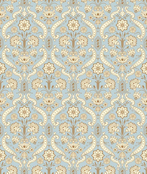 Seamless ornamental vintage pattern with stylized flowers. — Stock Vector