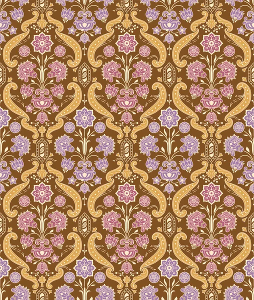 Seamless ornamental vintage pattern with stylized flowers. — Stock Vector