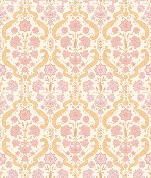 Seamless ornamental vintage pattern with stylized flowers. — Stock Vector