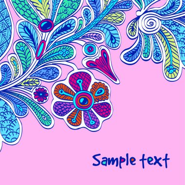 çiçek vektör arka plan ile dekoratif öğe