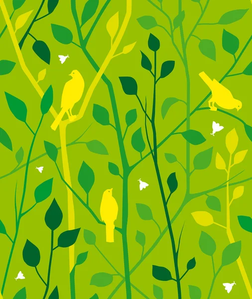 Vektor nahtloses Muster mit grünen Zweigen — Stockvektor