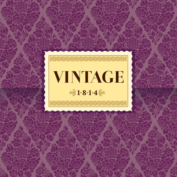 Vintage Victorian vetor roxo fundo — Vetor de Stock