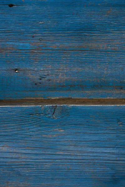 Starý Dřevěný Plot Namalovaný Modrou Barvou Detailní Záběr Fotografii Vidět — Stock fotografie