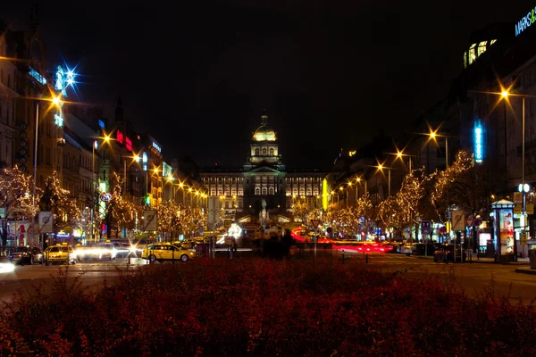 Plaza de Wenceslao en Praga — Foto de Stock