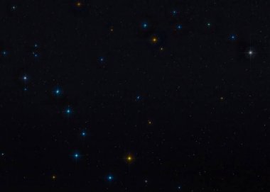 Büyük Ayı ve Küçük Ayı Kuzey Yıldızı ile gece gökyüzünde