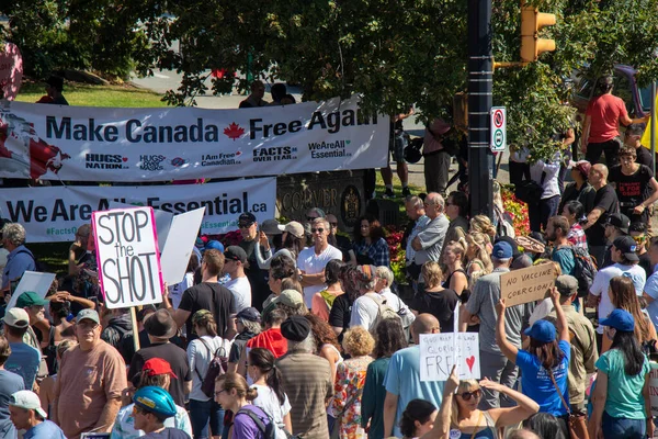 Vancouver Canada September 2021 View Sign Make Canada Free Again — Stock Photo, Image