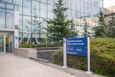 Vancouver, Kanada - 3 Eylül 2021: Djavad Mowafaghian Beyin Sağlığı Merkezi 2215 Wesbrook Alışveriş Merkezi
