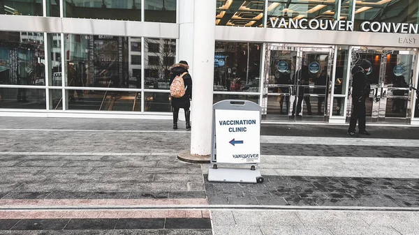 Vancouver Canadá Enero 2022 Vista Del Letrero Direccional Que Apunta — Foto de Stock